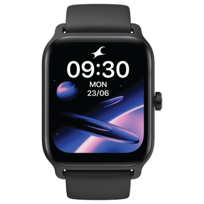 Fastrack Reflex Kruz Smartwatch with Bluetooth Calling (45.72mm UltraVU Display, IP68 Water Resistant, Black Strap)