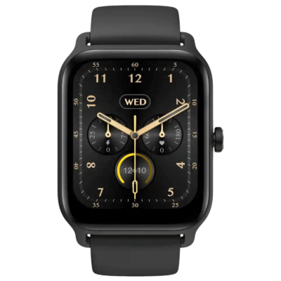 Fastrack Reflex Nitro Smartwatch with Bluetooth Calling (45.6mm UltraVU Display, IP68 Water Resistant, Black Strap)
