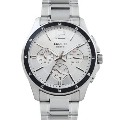 Casio Enticer Men Silver Analogue watch A833 MTP-1374D-7AVDF