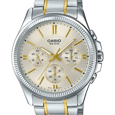 CASIO Enticer Men Silver-Toned Analogue ...