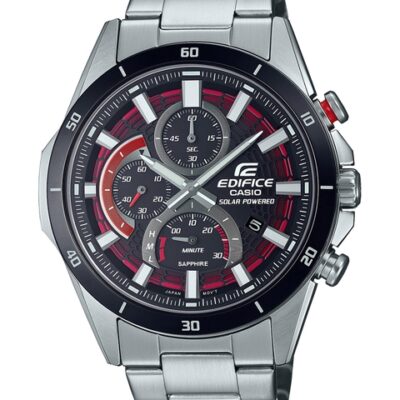 CASIO Men Bracelet Analogue Chronograph Solar Powered Watch EX539 EFS-S610DB-1AVUDF