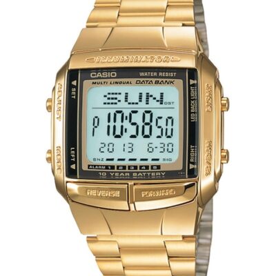 CASIO Men Grey Dial & Gold-Plated S...