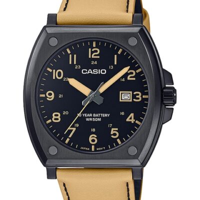 CASIO Men Leather Straps Analogue Watch