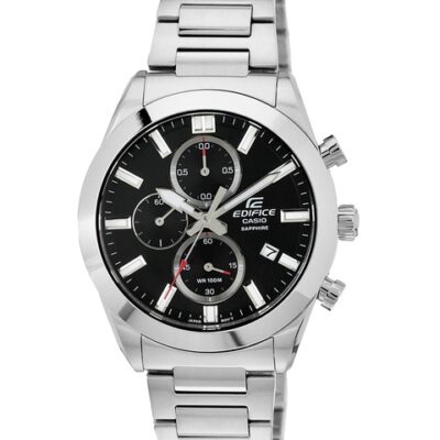 CASIO Men Printed Dial Stainless Steel Analogue Chronograph Watch ED580 EFB-710D-1AVUDF