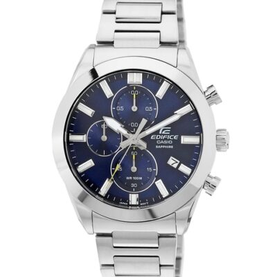 CASIO Men Stainless Steel Bracelet Straps Analogue Chronograph Watch ED581 EFB-710D-2AVUDF