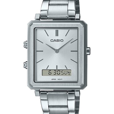 CASIO Men Stainless Steel Bracelet Style Strap Analogue Watch A2084