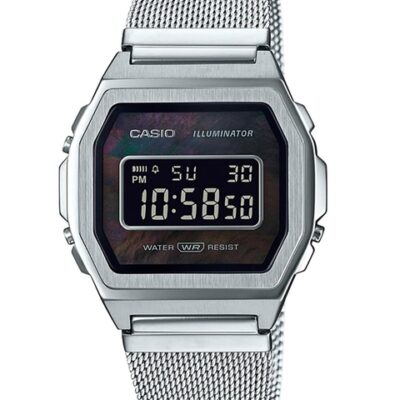 CASIO Unisex Silver-Toned Digital Watch D194 A1000M-1BEF