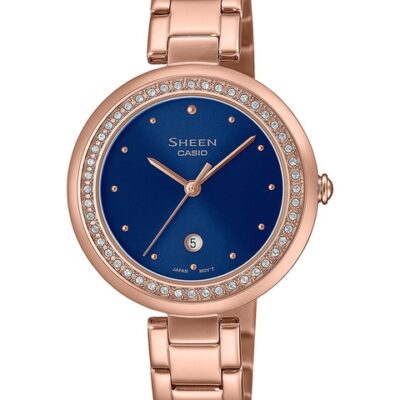 CASIO Women Blue Embellished Dial &...