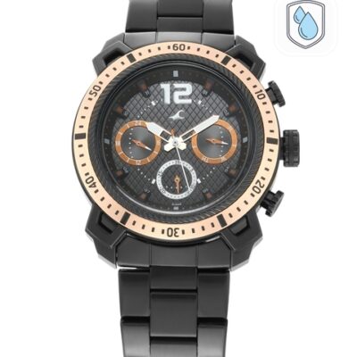 Fastrack All Nighters Men Black Analogue...