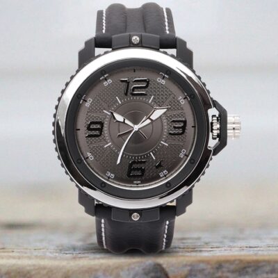 Fastrack Men Grey Leather Analogue Watch...