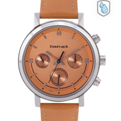 Fastrack Men Leather Straps Analogue Wat...