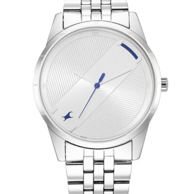 Fastrack Men Silver-Toned Brass Dial &#0...