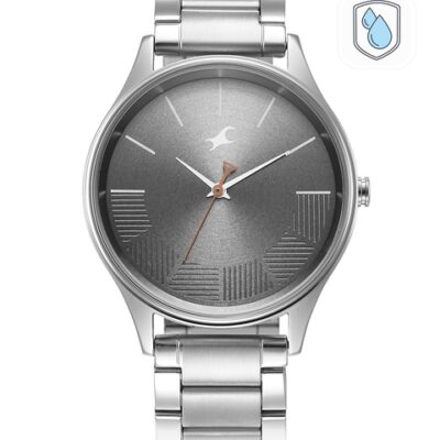Fastrack Men Silver-Toned Dial & Br...