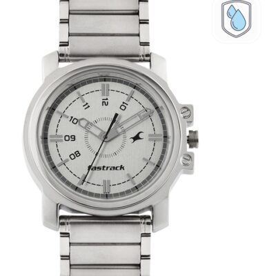 Fastrack Men Silver-Toned Dial Watch NE3...