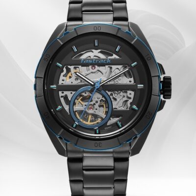 Fastrack Men Stainless Steel Skeleton Automatic Watch 3297KM02