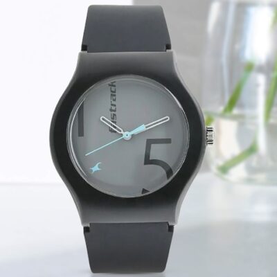 Fastrack Unisex Grey Dial & Black Straps Analogue Watch 9915PP56