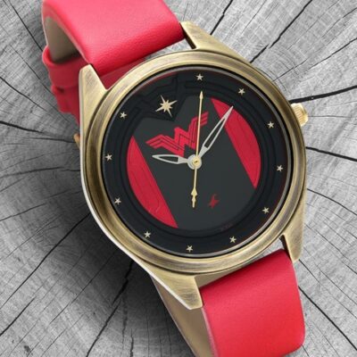 Fastrack Women Black & Red Leather Straps Analogue Watch 6215QL01