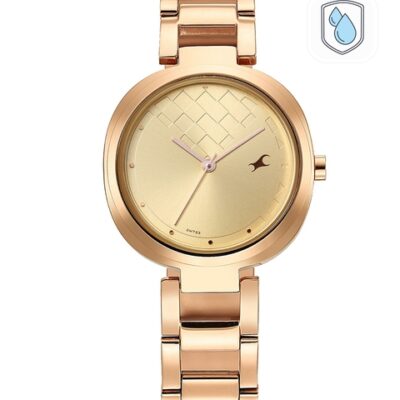 Fastrack Women Gold-Toned Brass Dial &#0...