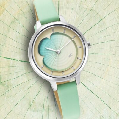 Fastrack Women Green Brass Printed Dial ...