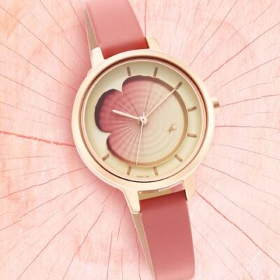 Fastrack Women Pink Brass Dial & Pi...
