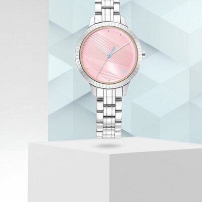 Fastrack Women Pink Brass Dial & Si...