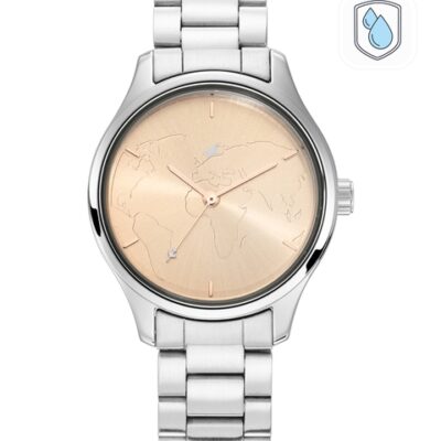 Fastrack Women Rose Gold & Silver-T...
