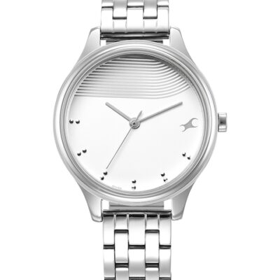 Fastrack Women Silver Stainless Steel Br...