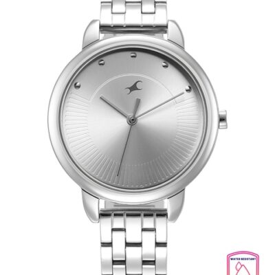 Fastrack Women Silver-Toned Brass Dial &...