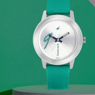 Fastrack Women Silver-Toned & Green...