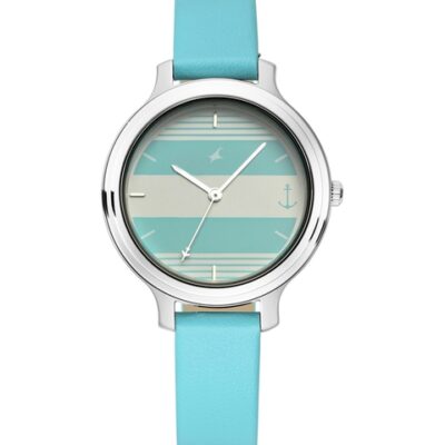 Fastrack Women Turquoise Blue & Grey Analogue Watch 6217SL02