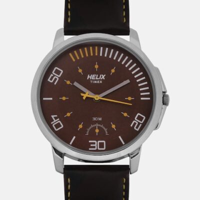 Helix Men Brown Analogue Watch – TW027HG06
