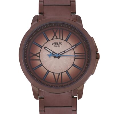 Helix Men Brown Analogue Watch – TW027HG31