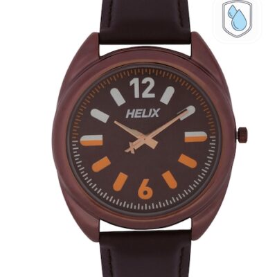 Helix Men Brown Analogue Watch TW038HG02