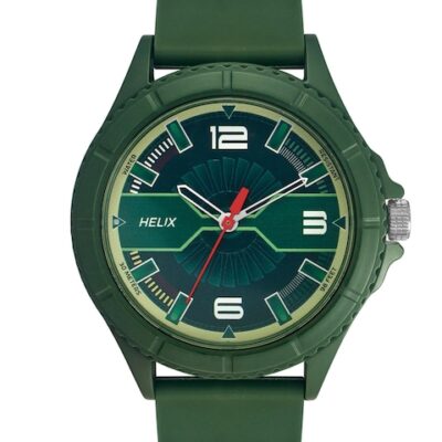 Helix Men Patterned Dial Analogue Watch ...
