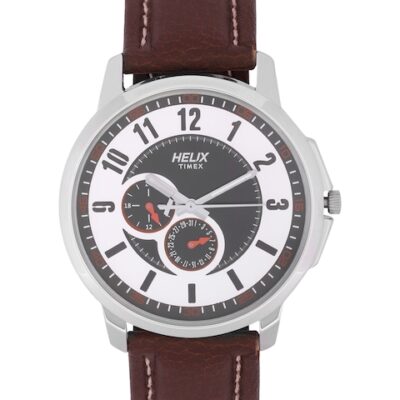 Helix Men Silver-Toned Analogue Watch TW...