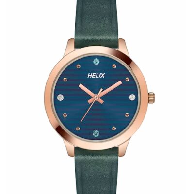 Helix Women Printed Dial & Leather ...