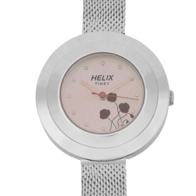 Helix Women Silver-Toned Analogue Watch ...