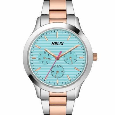 Helix Women Striped Dial & Stainles...