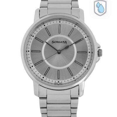 Sonata Essentials Men Silver Analogue watch NL77083SM03