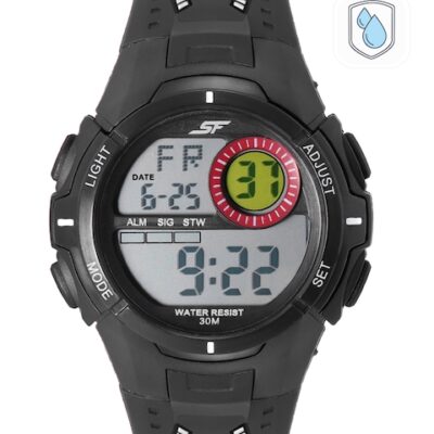 Sonata Men Black SF Essentials Digital Watch 77112PP02