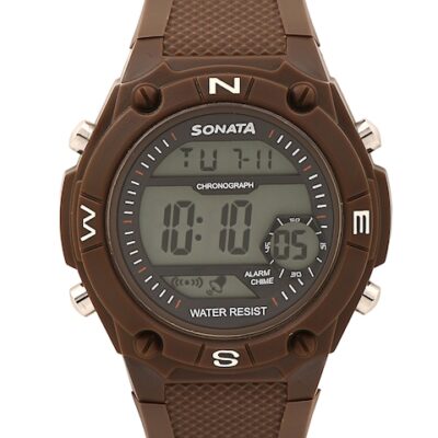 Sonata Men Brown Digital Watch NK77033PP02