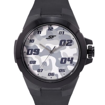 Sonata Men Camouflage Printed Dial Analogue Watch NP77114PP04W