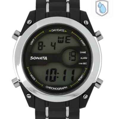 Sonata Men Ocean Series Black Digital Watch 77034PP01
