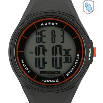 Sonata Men Ocean Series Black Digital Watch NE7992PP01J