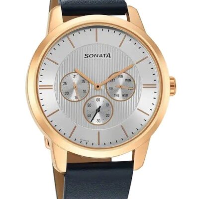 Sonata Men Patterned Dial & Leather...