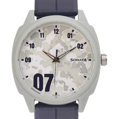 Sonata Men Printed Analogue Watch 77086PP14W