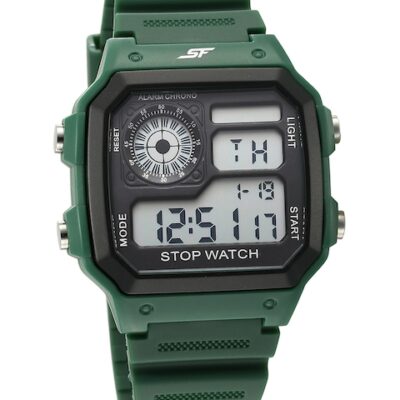 Sonata Patterned Dial & Silicon Straps Digital Watch 77123PP03