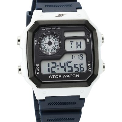 Sonata Printed Dial & Textured Straps Digital Watch 77123PP02