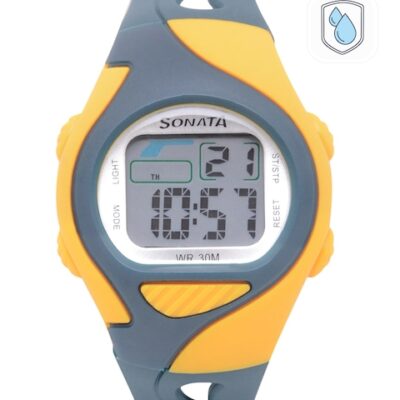 Sonata Unisex Grey Digital Watch NH87011PP04