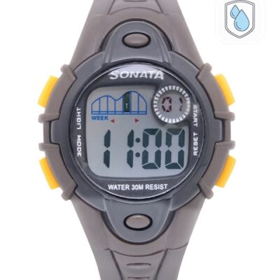 Sonata Unisex Grey Digital Watch NH87012PP01